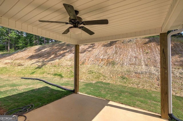 315 Arbor Cir, Rockmart, GA 30153 - view of patio featuring ceiling fan
