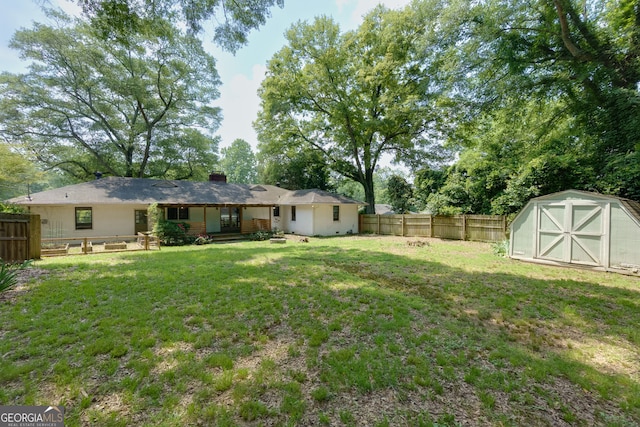 256 4th Ave, Winder, GA 30680 - fenced backyard with a shed