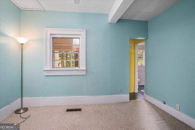 546 Pulaski St, Athens, GA 30601 - carpeted spare room featuring healthy amount of natural light and beamed ceiling