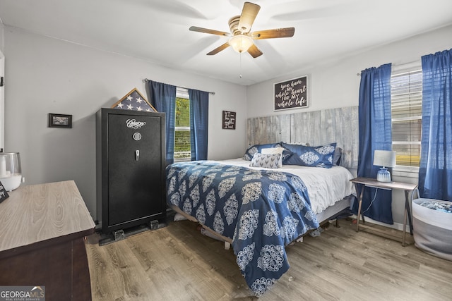 314 Clifton Dr, Port Wentworth, GA 31407 - bedroom featuring wood finished floors and ceiling fan