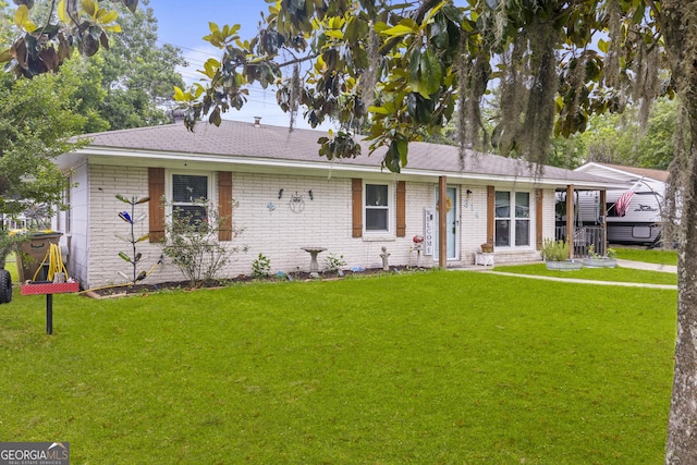 314 Clifton Dr, Port Wentworth, GA 31407 - ranch-style home with brick siding and a front lawn