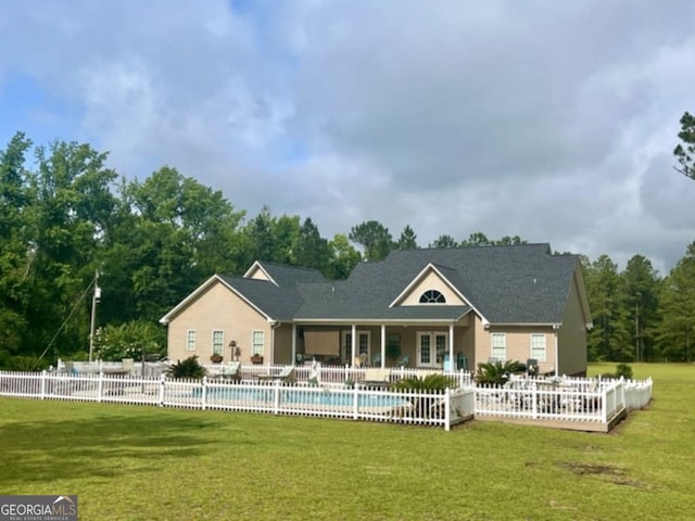 657 Halls Bridge Rd, Swainsboro, GA 30401 - back of property with a patio area and french doors