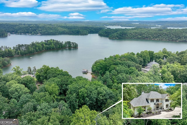 2230 Huntingdon Ct, Gainesville, GA 30506 - aerial view of property and surrounding area with a forest and property boundaries highlighted