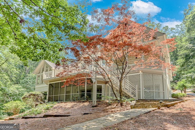 2230 Huntingdon Ct, Gainesville, GA 30506 - back of house with a sunroom