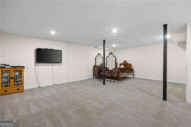 69 Due W Pass, Dallas, GA 30157 - finished basement featuring carpet and recessed lighting