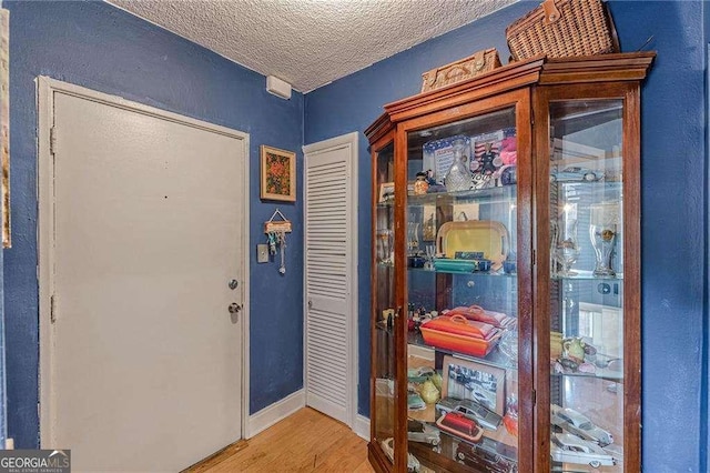1705 Monroe Dr NE Unit D05, Atlanta, GA 30324 - entryway featuring light wood-type flooring and a textured ceiling
