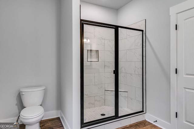 TRACT3 Georgia Highway 100, Buchanan, GA 30113 - bathroom featuring a stall shower and wood finished floors