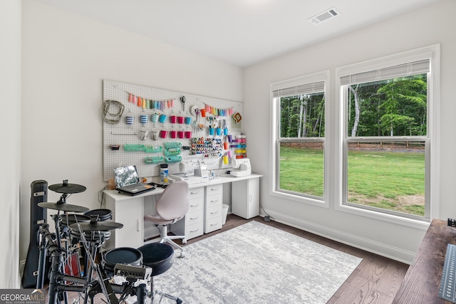 2884 Porches Ln, Dacula, GA 30019 - office area featuring wood finished floors and baseboards