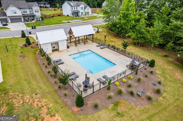 2884 Porches Ln, Dacula, GA 30019 - drone / aerial view of a pool