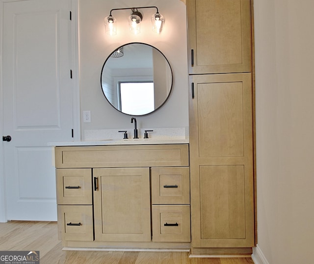 375 Werner Way, Senoia, GA 30276 - bathroom with vanity and wood finished floors