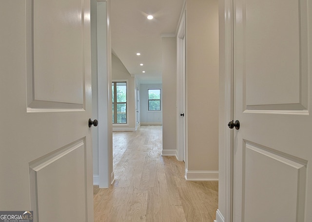 375 Werner Way, Senoia, GA 30276 - corridor featuring light wood-type flooring and recessed lighting