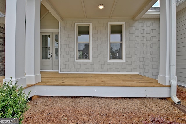 375 Werner Way, Senoia, GA 30276 - property entrance with french doors and a deck