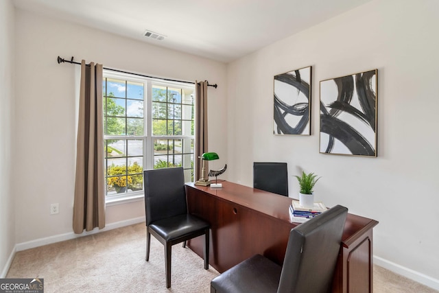 441 Spring View Dr, Woodstock, GA 30188 - home office featuring light carpet and baseboards