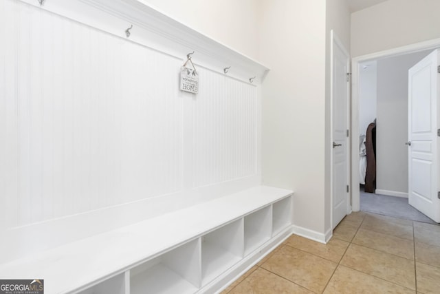 441 Spring View Dr, Woodstock, GA 30188 - mudroom featuring light tile patterned floors and baseboards