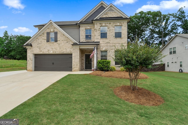 836 Hawkins Creek Dr, Jefferson, GA 30549 - view of front of property featuring an attached garage, brick siding, and driveway