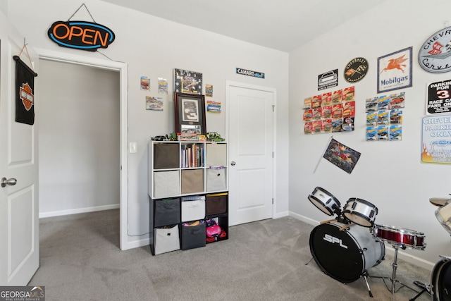 836 Hawkins Creek Dr, Jefferson, GA 30549 - rec room with carpet and baseboards