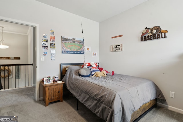 836 Hawkins Creek Dr, Jefferson, GA 30549 - bedroom with carpet flooring and crown molding