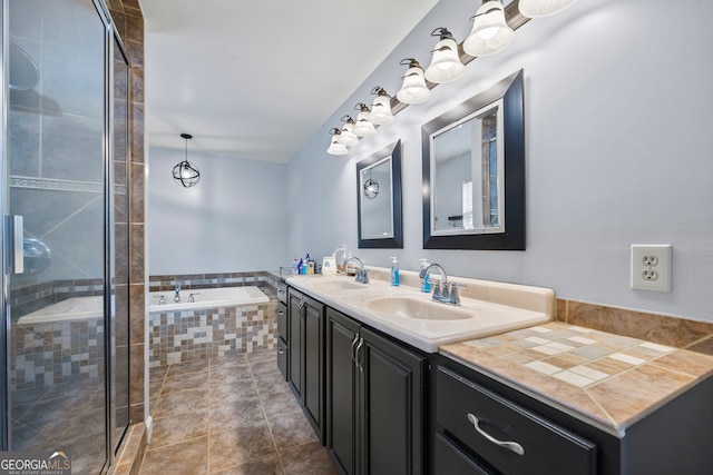 136 Wedgewood Dr, Danielsville, GA 30633 - full bath with double vanity, a bath, and a stall shower