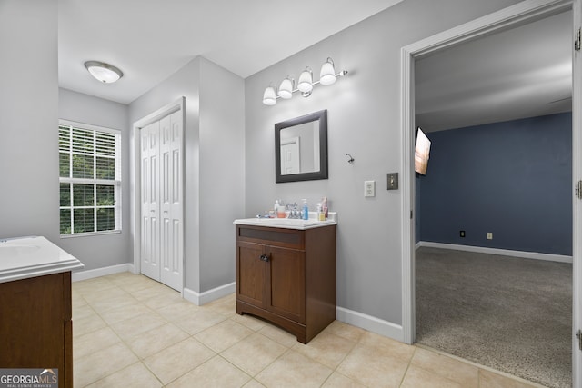 136 Wedgewood Dr, Danielsville, GA 30633 - bathroom with vanity and tile patterned flooring