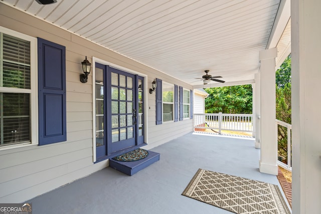 136 Wedgewood Dr, Danielsville, GA 30633 - porch featuring ceiling fan