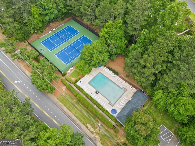 4197 Chadds Xing, Marietta, GA 30062 - bird's eye view of a pool area