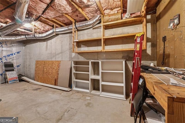 12290 Greenmont Walk, Alpharetta, GA 30009 - unfinished basement with a workshop area