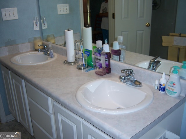 225 Long Creek Dr, Covington, GA 30016 - bathroom with double vanity