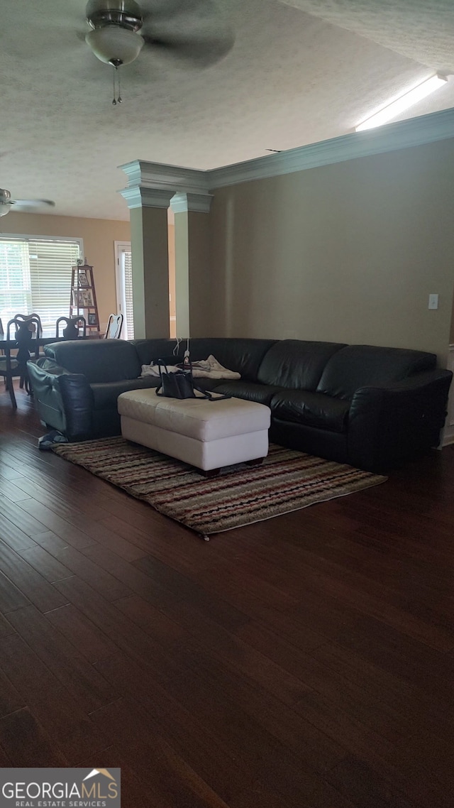 85 Bermuda Run Dr, Covington, GA 30016 - living area featuring wood finished floors and a ceiling fan