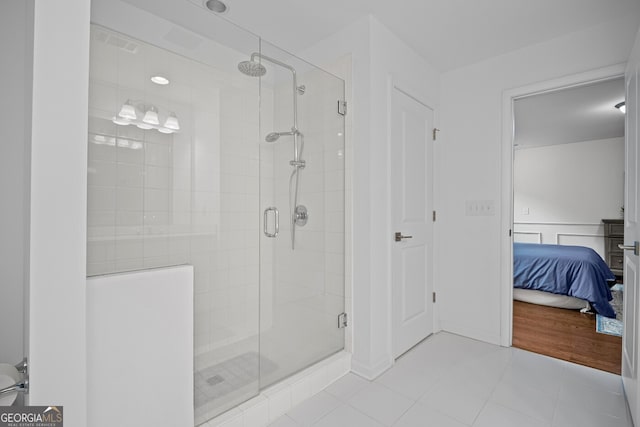 149 Archie Way, Woodstock, GA 30188 - full bathroom with connected bathroom, a shower stall, and tile patterned flooring