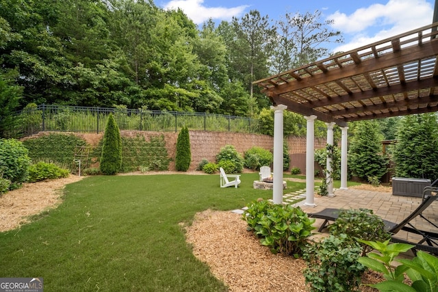 149 Archie Way, Woodstock, GA 30188 - view of yard featuring a pergola and a patio
