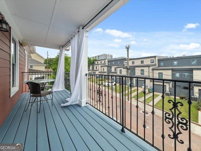 121 Fulton Way SE, Atlanta, GA 30312 - wooden deck with a residential view