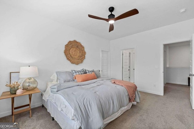 8415 Azure Overlook Trl, Gainesville, GA 30506 - bedroom featuring carpet floors, baseboards, and a ceiling fan