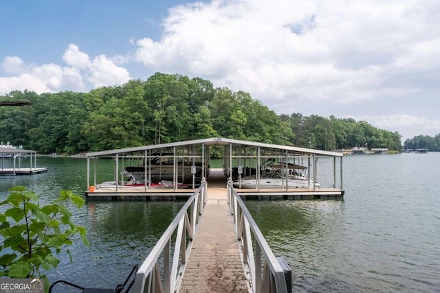 8415 Azure Overlook Trl, Gainesville, GA 30506 - dock with a water view and a view of trees