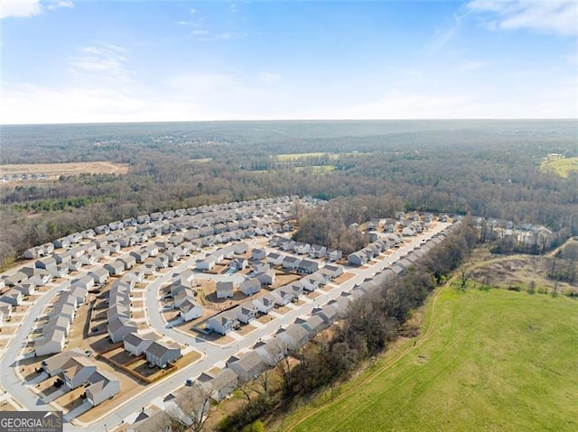 352 Walnut Grove Way, Pendergrass, GA 30567 - aerial view of property and surrounding area with a heavily wooded area and nearby suburban area