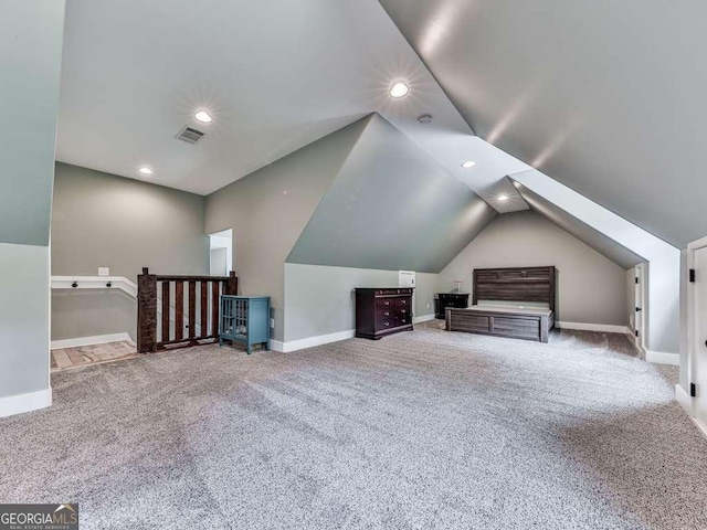 4454 Damascus Rd, Jasper, GA 30143 - additional living space with carpet floors, baseboards, recessed lighting, and lofted ceiling