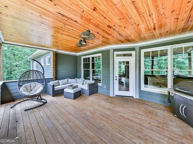 4454 Damascus Rd, Jasper, GA 30143 - wooden deck with an outdoor living space