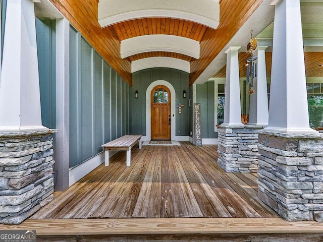 4454 Damascus Rd, Jasper, GA 30143 - property entrance with covered porch and stone siding