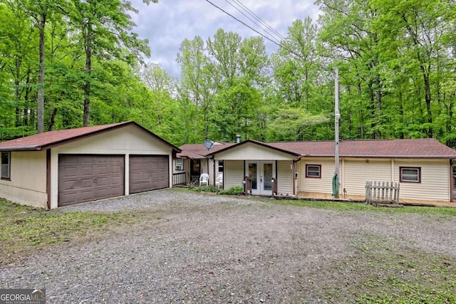 4618 Jones Gap Rd, Hiawassee, GA 30546 - single story home featuring french doors and a garage