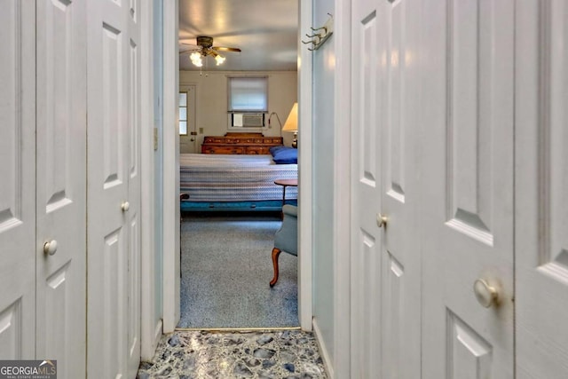 4618 Jones Gap Rd, Hiawassee, GA 30546 - corridor with carpet flooring and cooling unit
