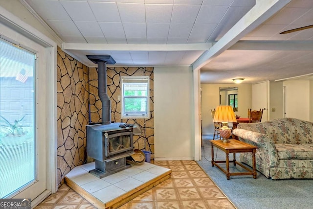4618 Jones Gap Rd, Hiawassee, GA 30546 - living room featuring a wood stove