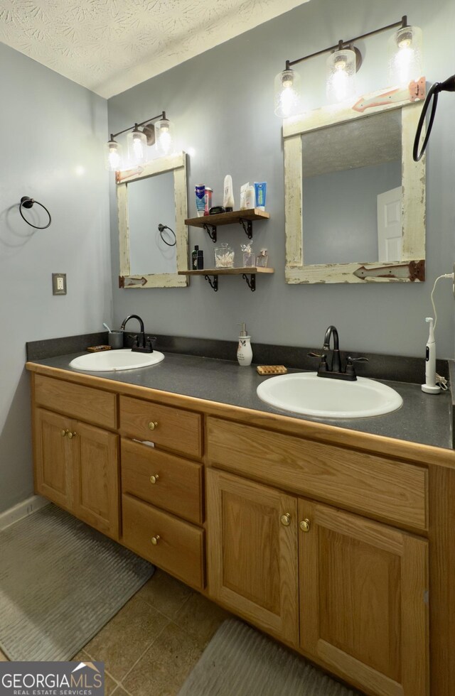 50 Kensington Dr, Cleveland, GA 30528 - bathroom with double vanity and tile patterned floors