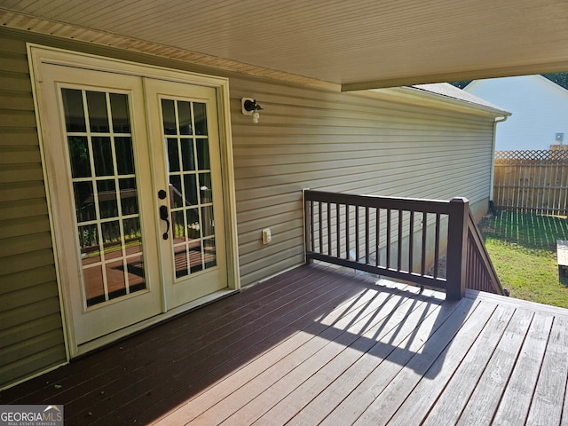 50 Kensington Dr, Cleveland, GA 30528 - wooden terrace featuring french doors