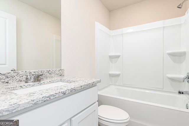 295 Limestone Cir, Conyers, GA 30013 - full bath featuring vanity, toilet, and shower / bathtub combination