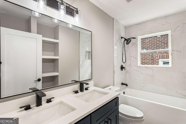 1283 Beecher St SW, Atlanta, GA 30310 - full bath with double vanity and  shower combination