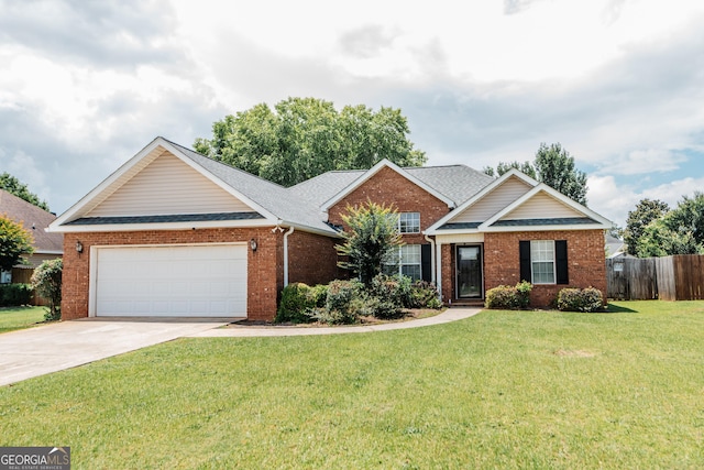 205 Carver Ct, Warner Robins, GA 31088 - view of front of home featuring brick siding, concrete driveway, a garage, and a shingled roof