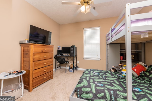 205 Carver Ct, Warner Robins, GA 31088 - carpeted bedroom featuring ceiling fan and baseboards