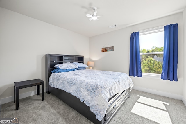 290 Bowers Estates Dr, Hartwell, GA 30643 - carpeted bedroom with baseboards and a ceiling fan