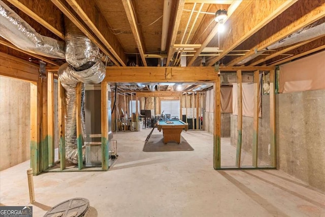 3113 Brians Creek Dr SE, Conyers, GA 30013 - unfinished below grade area featuring pool table