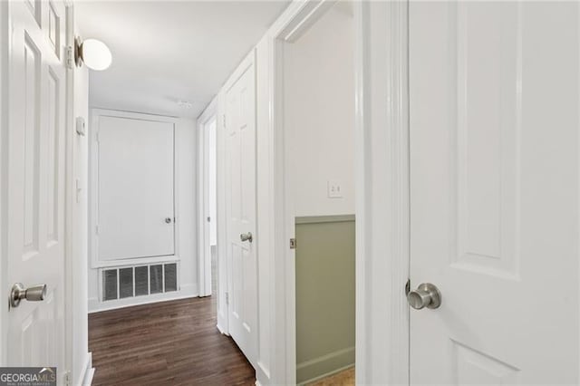 355 Winding River Dr Unit B, Atlanta, GA 30350 - hallway with dark wood finished floors and baseboards