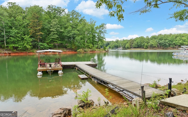 171 Friendship Dr, Hartwell, GA 30643 - dock area featuring a water view and a forest view